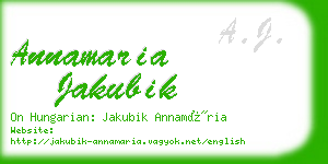 annamaria jakubik business card